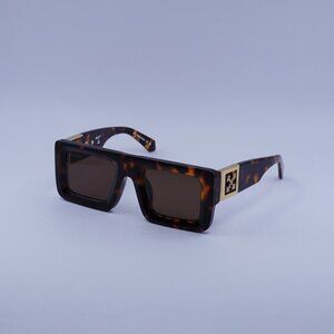 Off-White OERI060 AF LEONARDO 6064 Sunglasses Havana Square Frame, Brown Lenses